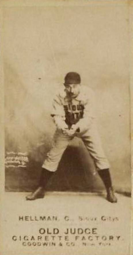1887 Old Judge Hellman, C., Sioux Citys #221-3a Baseball Card
