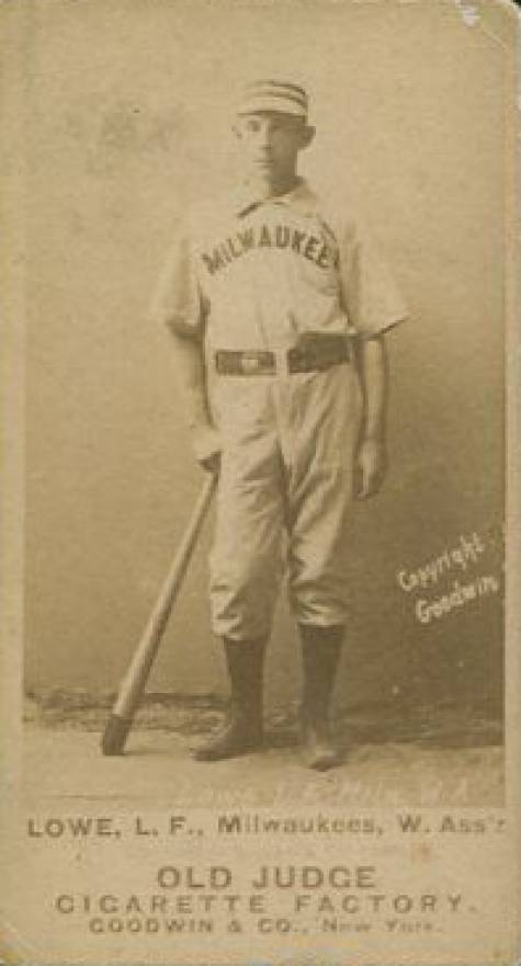 1887 Old Judge Lowe, L.F., Milwaukees, W. Ass'n #281-1b Baseball Card