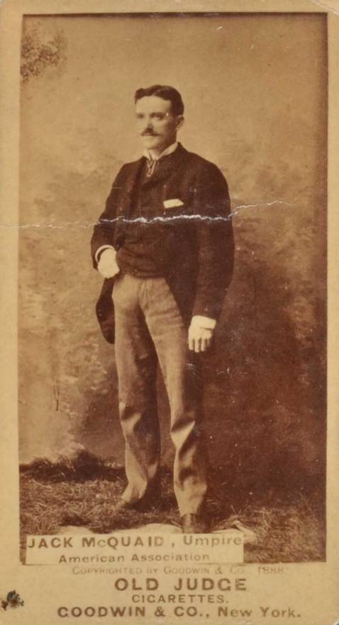 1887 Old Judge McQuaid, Umpire American Association #319-1b Baseball Card