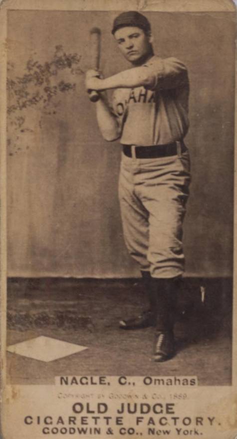 1887 Old Judge Nagle, C., Omahas #339-1a Baseball Card