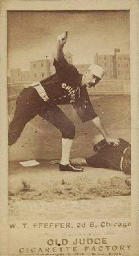 1887 Old Judge W.T. Pfeffer, 2d B, Chicago #366-5e Baseball Card