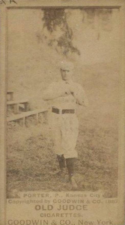 1887 Old Judge Porter, P., Kansas City #372-2b Baseball Card