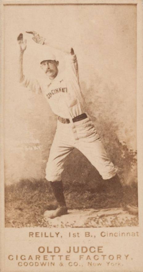 1887 Old Judge Reilly, 1st B., Cincinnat #381-2c Baseball Card