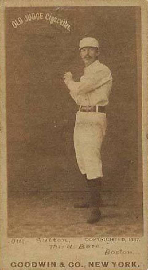 1887 Old Judge Sutton, Third Base, Boston. #448-2b Baseball Card