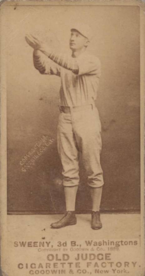 1887 Old Judge Sweeney, 3d B., Washingtons #451-3b Baseball Card