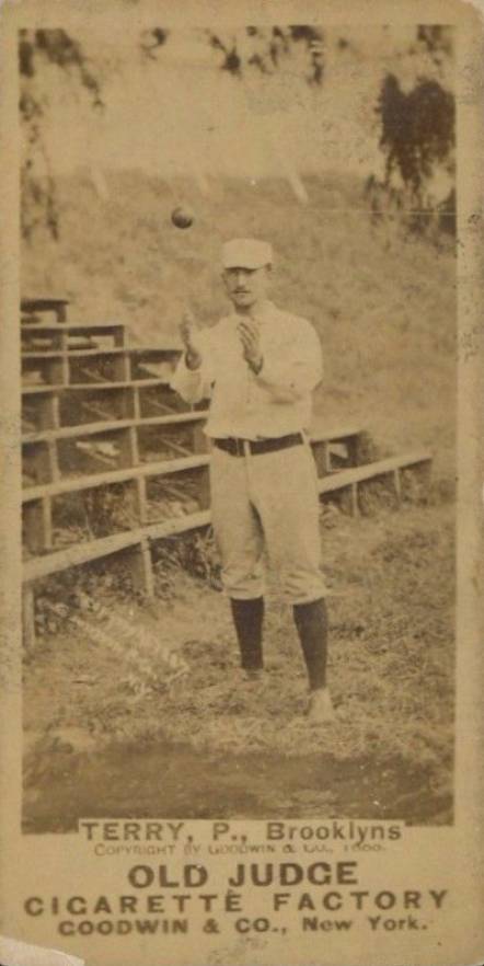 1887 Old Judge Terry, P., Brooklyns #455-5b Baseball Card