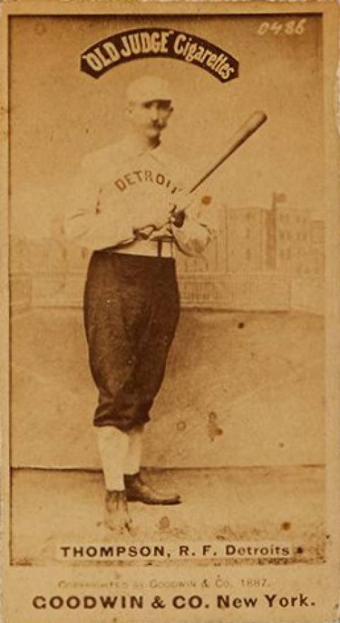 1887 Old Judge Thompson, R.F., Detroits #456-2a Baseball Card