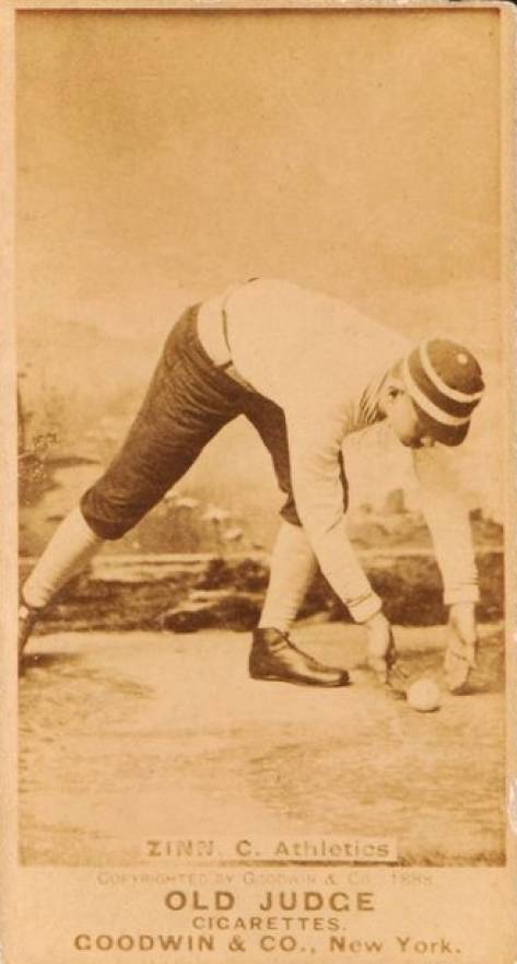 1887 Old Judge Zinn, C. Athletics #512-1a Baseball Card