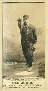 1887 Old Judge Zimmer, C., Clevelands #511-4b Baseball Card