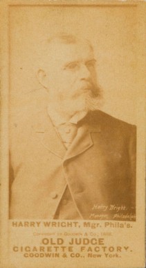 1887 Old Judge Harry Wright #520h Baseball Card