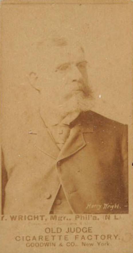 1887 Old Judge Wright, Mgr., Phil'a. (N L) #510-1b Baseball Card