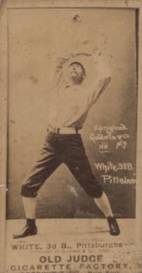 1887 Old Judge White, 3d B., Pittsburghs #496-5a Baseball Card