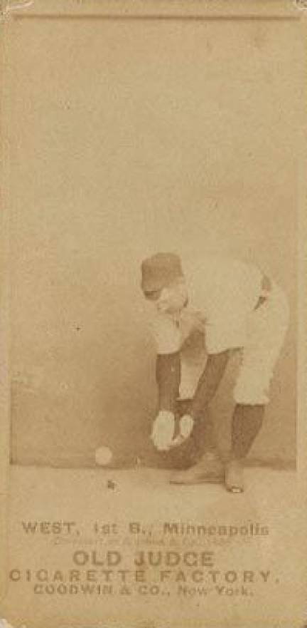 1887 Old Judge West, 1st B., Minneapolis #490-5a Baseball Card