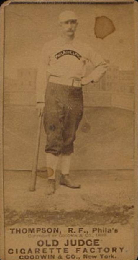 1887 Old Judge Thompson, R.F., Phila's #456-4b Baseball Card