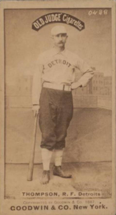 1887 Old Judge Thompson, R.F. Detroits #456-4c Baseball Card