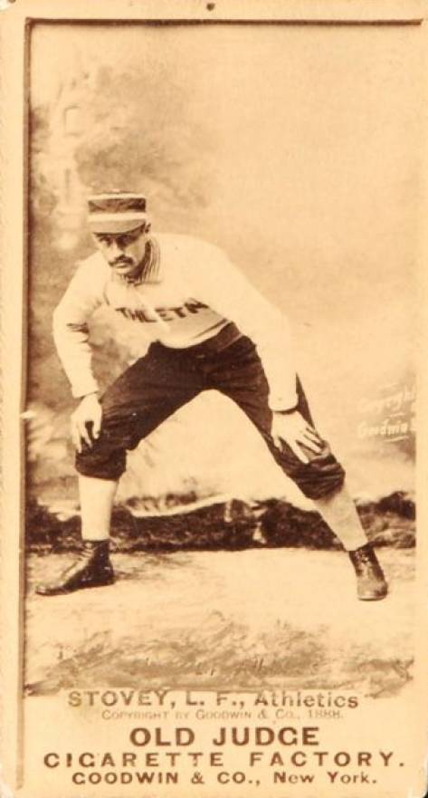 1887 Old Judge Stovey, L.F., Athletics #440-1a Baseball Card