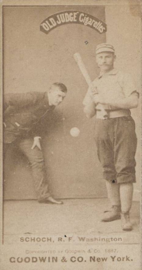 1887 Old Judge Shoch, R.F., Washington #416-4a Baseball Card