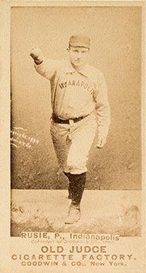1887 Old Judge Rusie, P., Indianapolis #395-4a Baseball Card