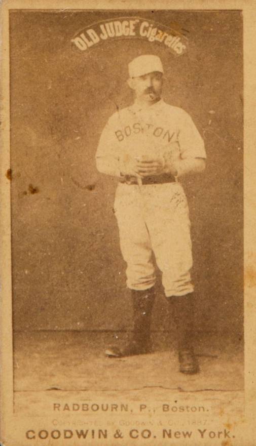 1887 Old Judge Radbourn, P., Boston. #377-4a Baseball Card