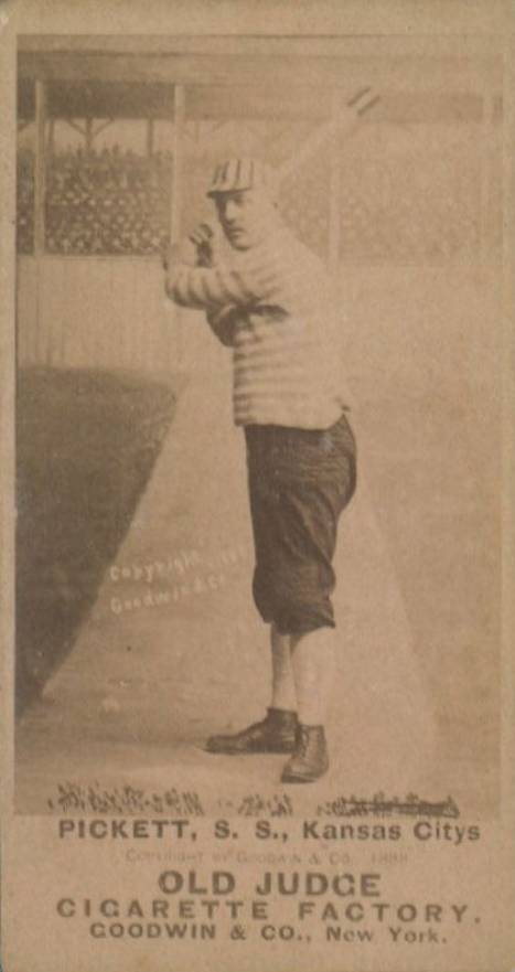 1887 Old Judge Pickett, S.S., Kansas Citys #369-1a Baseball Card