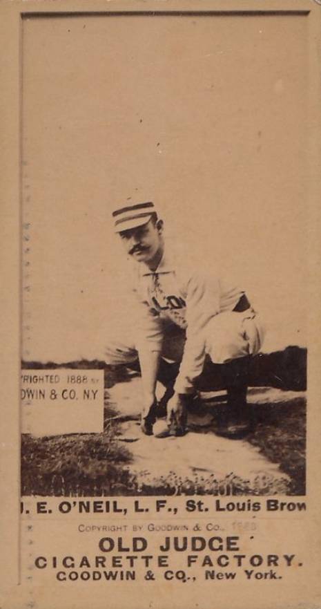 1887 Old Judge J.E. O'Neil, L.F., St. Louis Bro #356-2a Baseball Card