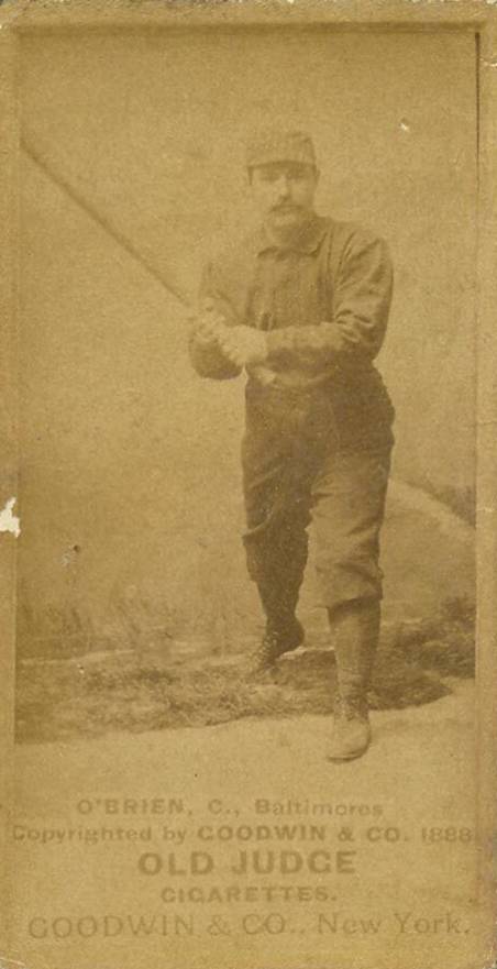 1887 Old Judge O'Brien, C., Baltimores #349-7a Baseball Card
