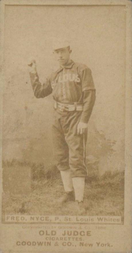 1887 Old Judge Fred. Nyce, P. St. Louis Whites #347-2a Baseball Card