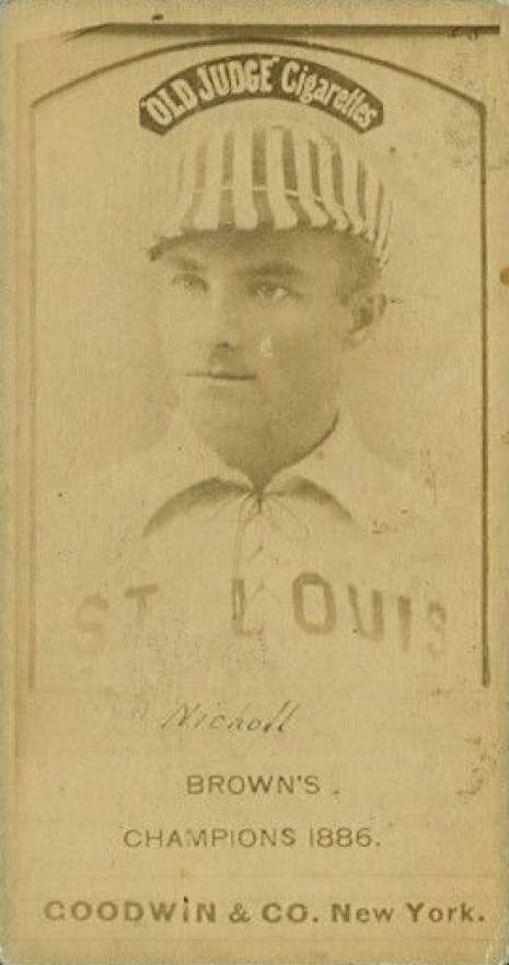 1887 Old Judge Nicholl, Brown's Champion #346-1a Baseball Card