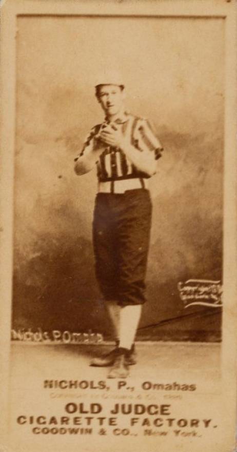 1887 Old Judge Nichols, P., Omahas #342-3a Baseball Card