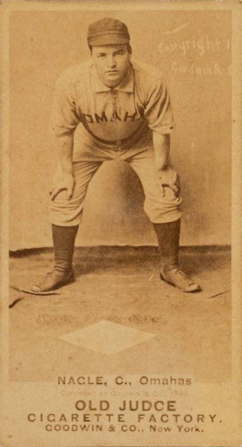 1887 Old Judge Nagle, C., Omahas #339-4a Baseball Card