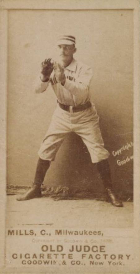 1887 Old Judge Mills, C., Milwaukees #326-3a Baseball Card