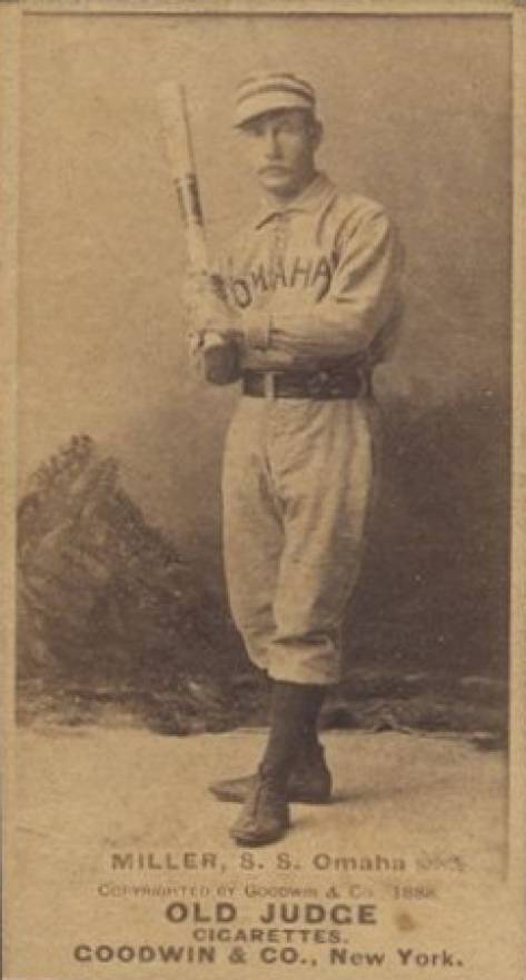 1887 Old Judge Miller, S.S. Omaha #324-7a Baseball Card