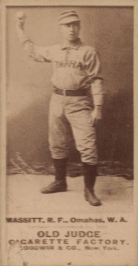1887 Old Judge Messitt, R.F., Omahas, W.A. #322-2a Baseball Card