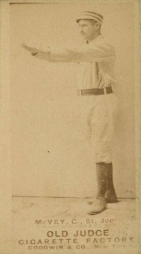 1887 Old Judge McVey, C., St. Joe #321-3a Baseball Card