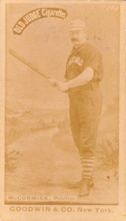 1887 Old Judge McCormick, Pitcher #306-9a Baseball Card