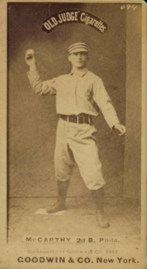1887 Old Judge McCarthy 2d B. Phila. #301-2a Baseball Card