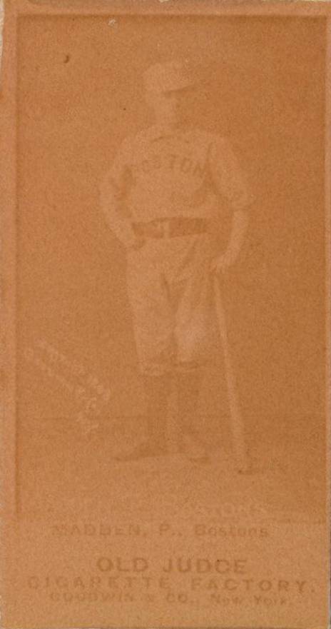 1887 Old Judge Madden, P., Bostons #288-2c Baseball Card