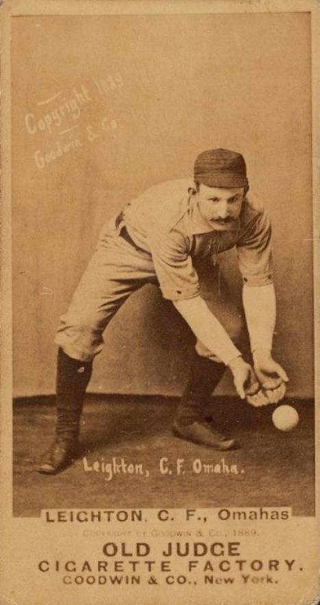 1887 Old Judge Leighton, C.F., Omahas #276-2a Baseball Card