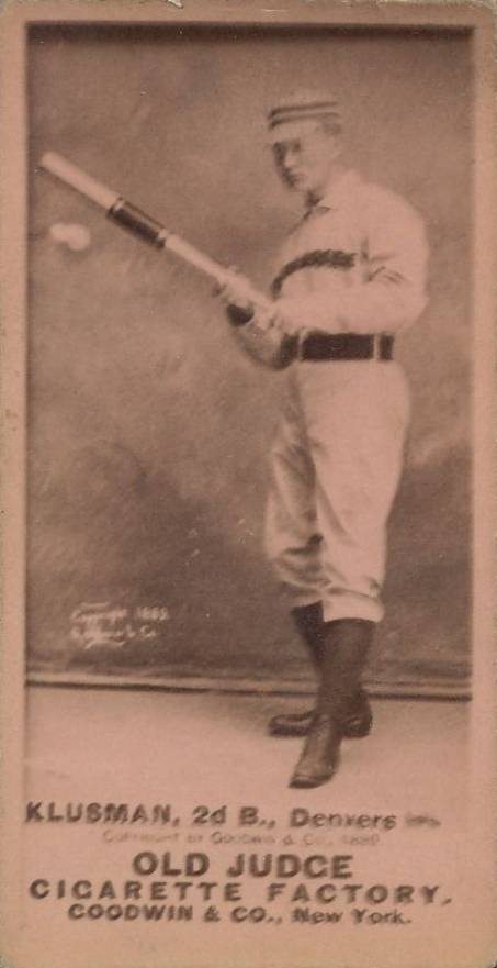 1887 Old Judge Klusman. 2d B., Denvers #265-3a Baseball Card