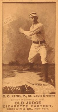 1887 Old Judge C.C. King, P., St. Louis Browns #263-2a Baseball Card