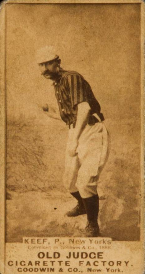 1887 Old Judge Keef, P., New Yorks #251-2b Baseball Card