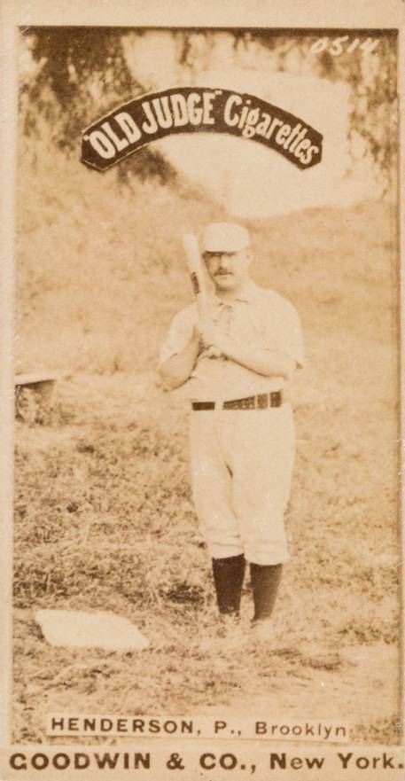 1887 Old Judge Henderson, P., Brooklyn #222-1a Baseball Card