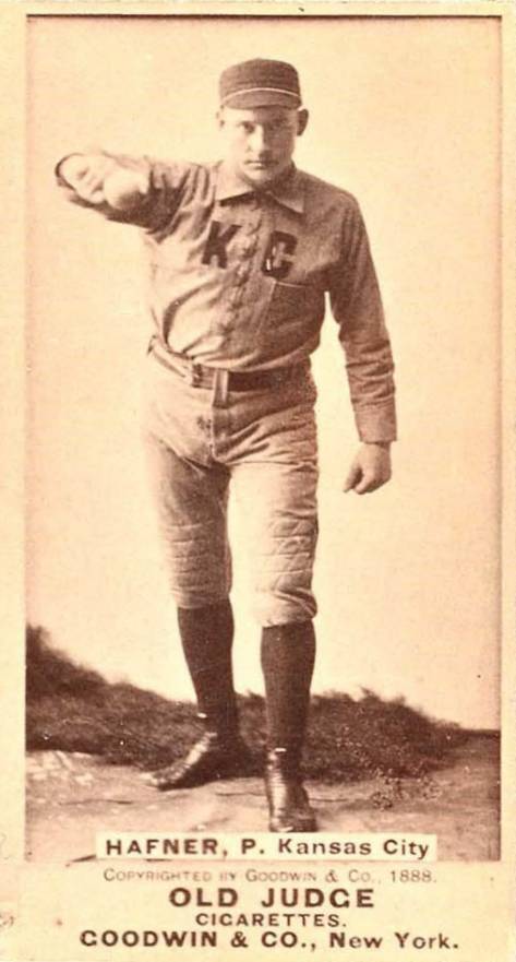 1887 Old Judge Hafner, P. Kansas City #207-5a Baseball Card