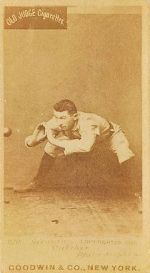 1887 Old Judge Gunning, Catcher, Philadelphia #204-2a Baseball Card
