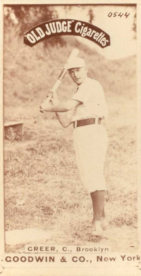 1887 Old Judge Greer, C., Brooklyn #199-1a Baseball Card