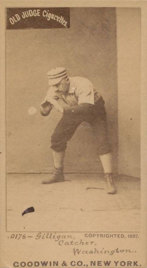 1887 Old Judge Gilligan, Catcher, Washington #189-1a Baseball Card
