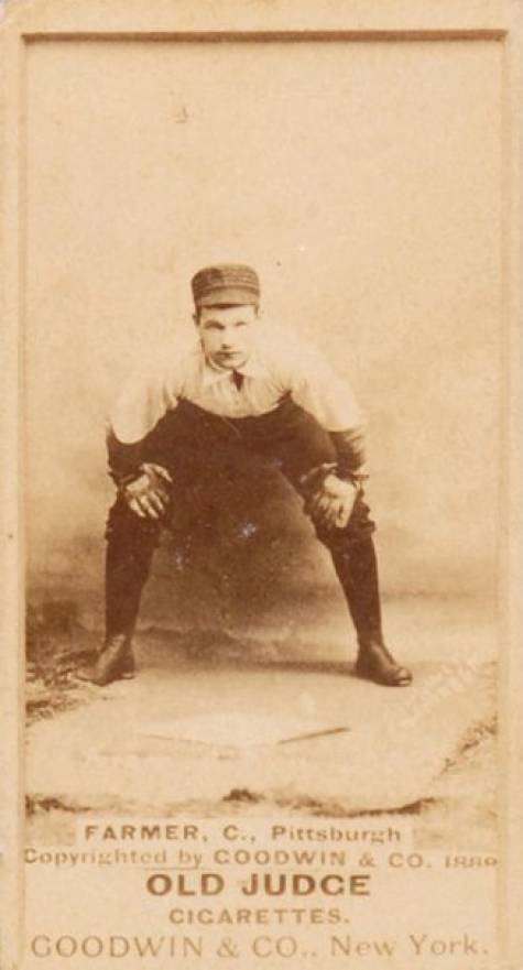 1887 Old Judge Farmer, C., Pittsburgh #152-2a Baseball Card