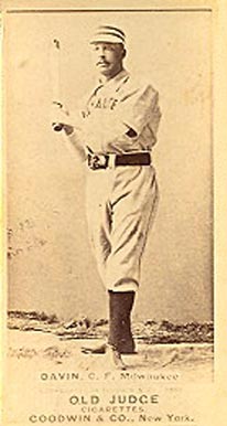 1887 Old Judge Davin, C.F. Milwaukee #118.5-3a Baseball Card