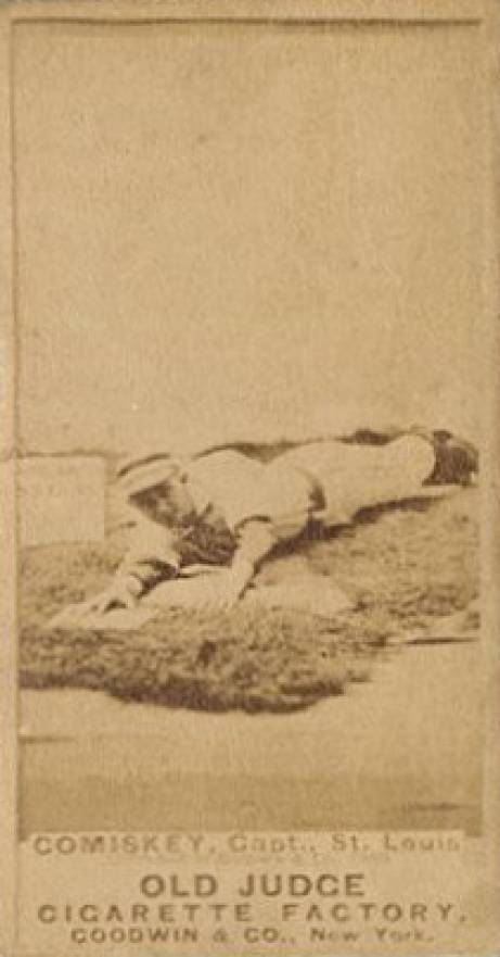 1887 Old Judge Comiskey, Capt., St. Louis #86-2b Baseball Card