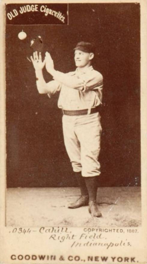 1887 Old Judge Cahill, Right Field, Indianapolis #61-1b Baseball Card